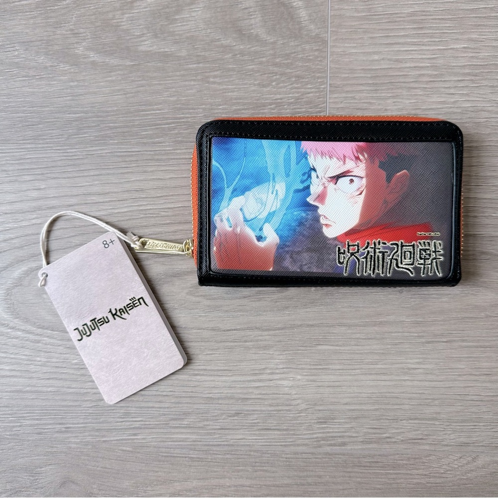 🆕 Loungefly Jujutsu Kaisen Yuji Itadori Cosplay Zip-Around Vegan Leather Wallet